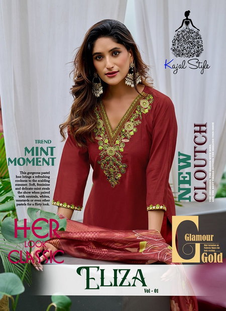Eliza Vol 1 By Kajal Style Vertican Online Kurti With Bottom Dupatta Wholesale
